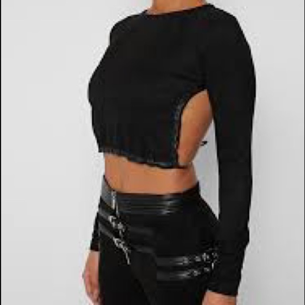 Maniere de Voire Vegan Suede backless top US16